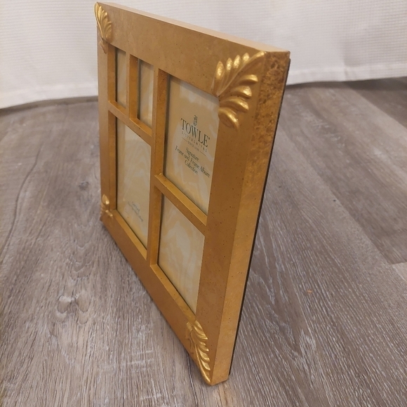 TOWLE Silversmiths gold leaf collage picture frame - Picture 9 of 10